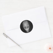 Alienschädel-Röntgenaufnahme Runder Aufkleber (Umschlag)