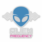 Aliensignal Kosmische Frequenz Aufkleber (Vorderseite)