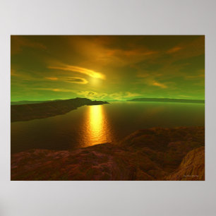 Aliensonnenuntergang Poster