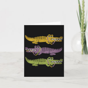Aligator Crocodiles Mardi Gras Louisiana Männer Fr Karte