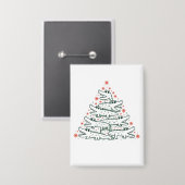 Aligator Weihnachtsbaum Funny Crocodile Florida Button (Vorderseite/Rückseite)