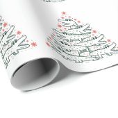 Aligator Weihnachtsbaum Funny Crocodile Florida Geschenkpapier (Rolleneckpunkt)