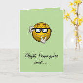 "Alight, ich weiß, dass du klug bist..." - Thema A Karte (Gelbe Blume)