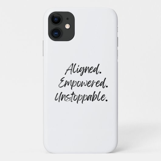 Aligned. Empowered. Unstoppable. Case-Mate iPhone Hülle (Rückseite)