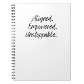 Aligned. Empowered. Unstoppable. Notizblock (Vorderseite)