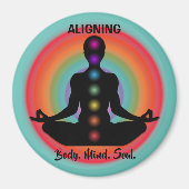 "Alignment Body Mind Soul" Chakra Meditation & Yog Magnet (Vorne)