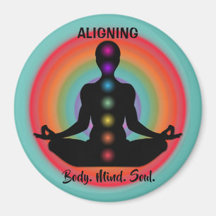 "Alignment Body Mind Soul" Chakra Meditation & Yog Magnet