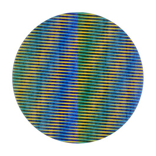 Alignment Energy | Abstrakte Linien dekoratives Gl Schneidebrett (Vorderseite)