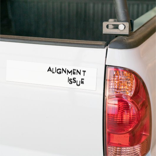 Alignment Issue Corporate Irony Weatherproof Autoaufkleber (Auf Lkw)
