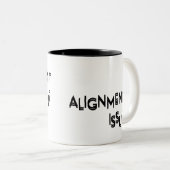 Alignment Issue Minimalist Ceramic Zweifarbige Tasse (VorderseiteRechts)