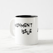 Alignment Issue Minimalist Ceramic Zweifarbige Tasse (Vorderseite Links)