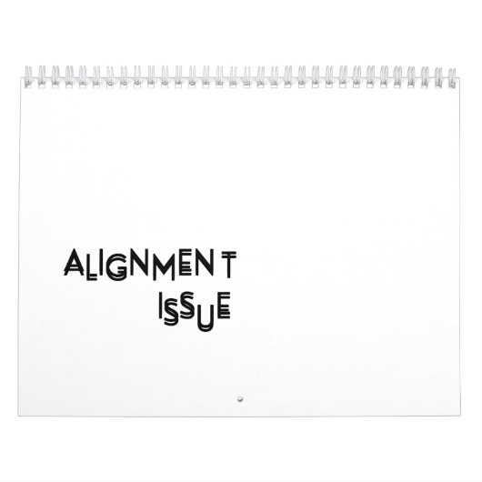 Alignment Issue Minimalist Oversized Yearly Kalender (Titelbild)