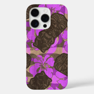 Ali'i Refuge Hawaiian Hibiscus Tiki Violett iPhone 16 Pro Hülle