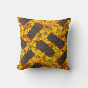 Ali'i Refuge Hawaiianischer Hibiskus Tiki Kissen