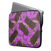 Ali'i Refuge Hawaiianischer Hibiskus Tiki Laptopschutzhülle (Vorderseite Links)