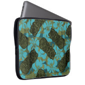 Ali'i Refuge Hawaiianischer Hibiskus Tiki Laptopschutzhülle (Vorne Rechts)