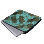 Ali'i Refuge Hawaiianischer Hibiskus Tiki Laptopschutzhülle (Vorne Knopf)