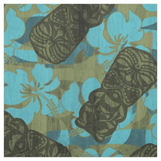 Ali'i Schutz-hawaiischer Hibiskus Tiki Stoff (Muster)