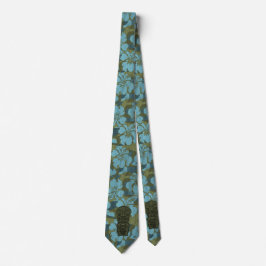 Ali'i Schutz Tiki Hibiskus-doppelseitiges gedruckt Krawatte