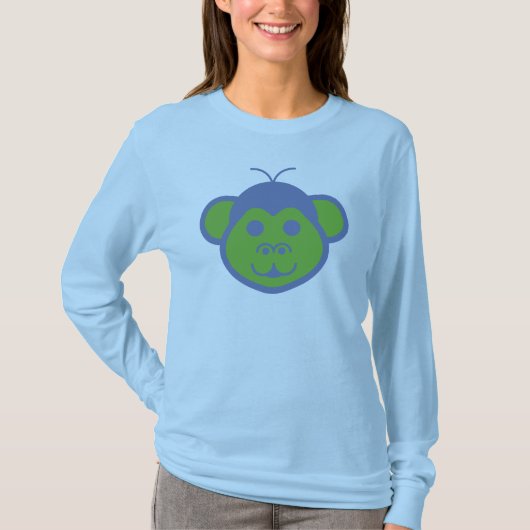 Alimon (Alien Affe) Langarm T-Shirt  (Vorderseite)