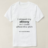 Alimony T-Shirt (Design vorne)