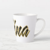 Alina black gold Lettering Latte Tasse (Rechts)