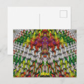 ALINA ~ CHRISTMAS 3D Fraktal Design Muster ~ Postkarte (Vorne/Hinten)