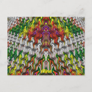 ALINA ~ CHRISTMAS 3D Fraktal Design Muster ~ Postkarte