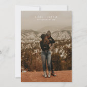 ALINA Classic Modernes Minimalistisches Foto Hochz Einladung (Rückseite)