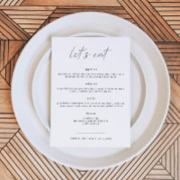 ALINA Elegant Minimalistisch Wedding Let's Eat Men