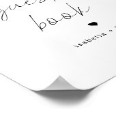 ALINA Elegante Miniamlist Unterschreiben Unser Gäs Poster (Ecke)