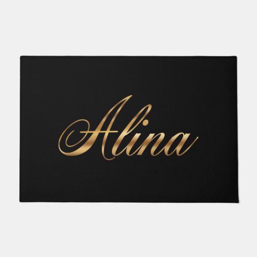 Alina gold Design Lettering Türmatte (Vorderseite)