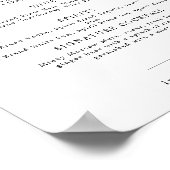 ALINA Minimalistisch Elegant Trinken Bar Post Poster (Ecke)