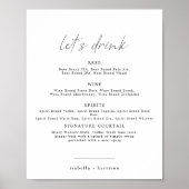 ALINA Minimalistisch Elegant Trinken Bar Post Poster (Vorne)