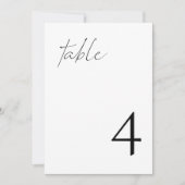 ALINA Moderne Minimalistische Elegante Tischnummer (Vorderseite)