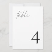 ALINA Moderne Minimalistische Elegante Tischnummer (Rückseite)