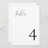 ALINA Moderne Minimalistische Elegante Tischnummer (Vorne/Hinten)