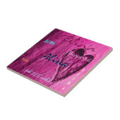 Alina Name Irish Bedeutung mit hellrosa Herz Fliese (Seite)