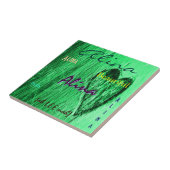 Alina Name und irische Bedeutung mit grünem Minz Fliese (Seite)