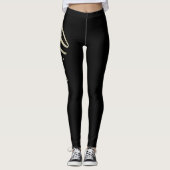 Alina white gold Handwriting Hose Leggings (Vorderseite)