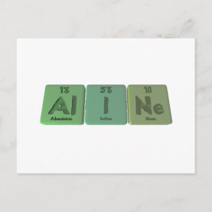 Aline wie Aluminium-Jod-Nebel Postkarte