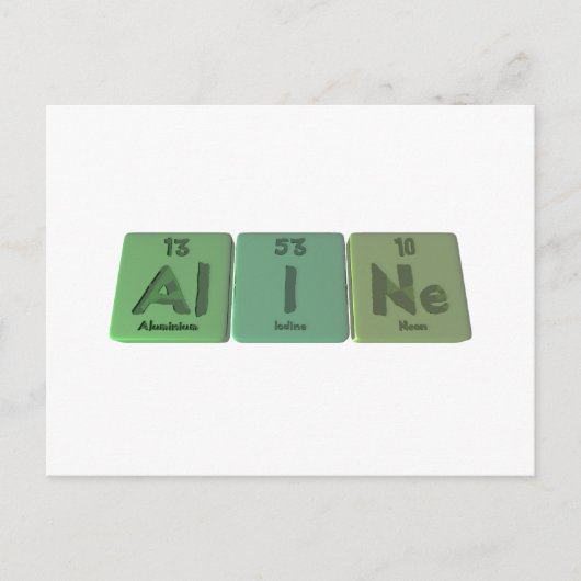 Aline wie Aluminium-Jod-Nebel Postkarte (Vorderseite)