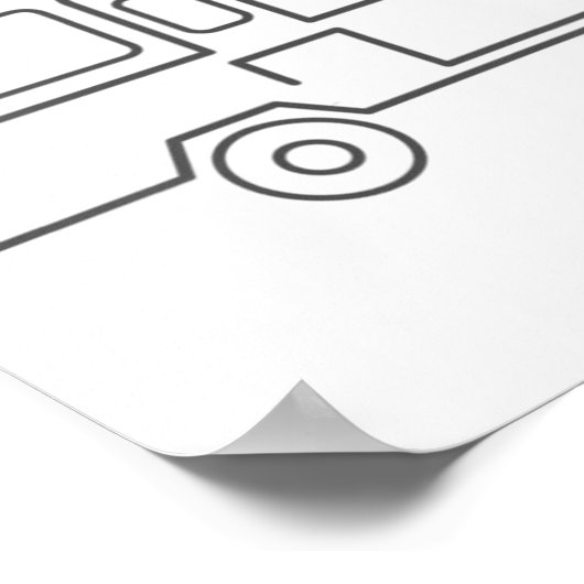 Aliner Trailer A-Frame Camper Poster (Ecke)