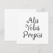 Alis Volat Propiis Einladung (Vorne/Hinten)