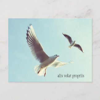 Alis Volat Propriis Postcard Postkarte