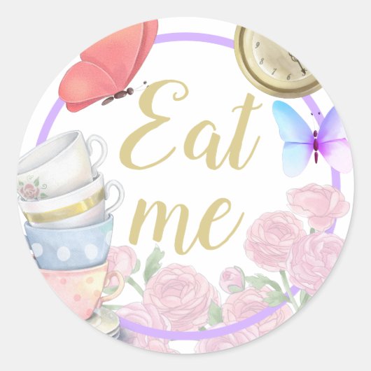 Alisa in Onederland Classic Round Sticker (Vorderseite)