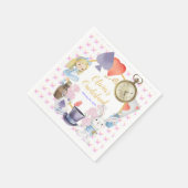 Alisa in Onederland Paper-Tellern Serviette (Ecke)