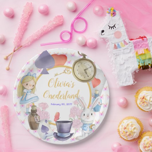 Alisa in Onederland Pappteller (Party)