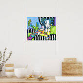 "Alisha" Candy Rainbow Parrot Fee Art Poster (Küche)