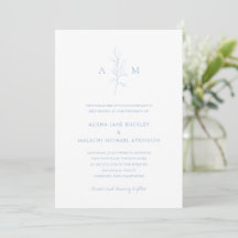 Alisha Dusty Blue Botanical Elegante Wedding